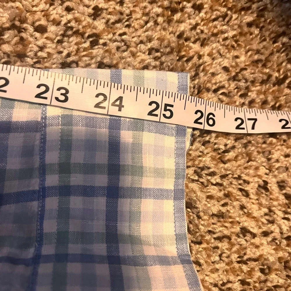 J. Crew Irish Linen Button Down Plaid Shirt‎ Long Sleeve Casual Small